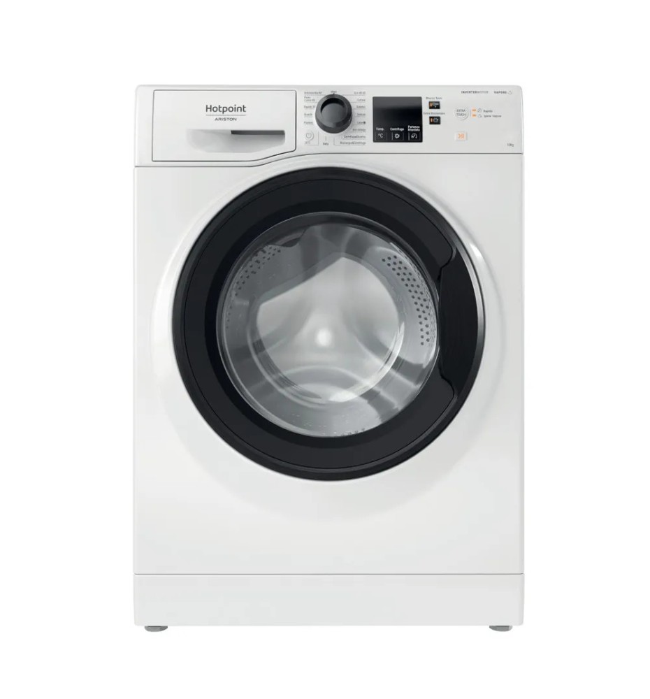 Hotpoint NF1046WK IT Lavatrice carica frontale: 10Kg | Classe A| Steam Hygiene | Programmi 16 | 1400 Rpm