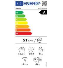 Hisense WFGE101439VM Lavatrice carica frontale: 10Kg | Classe A | 16 Programmi  | 1400 Rpm