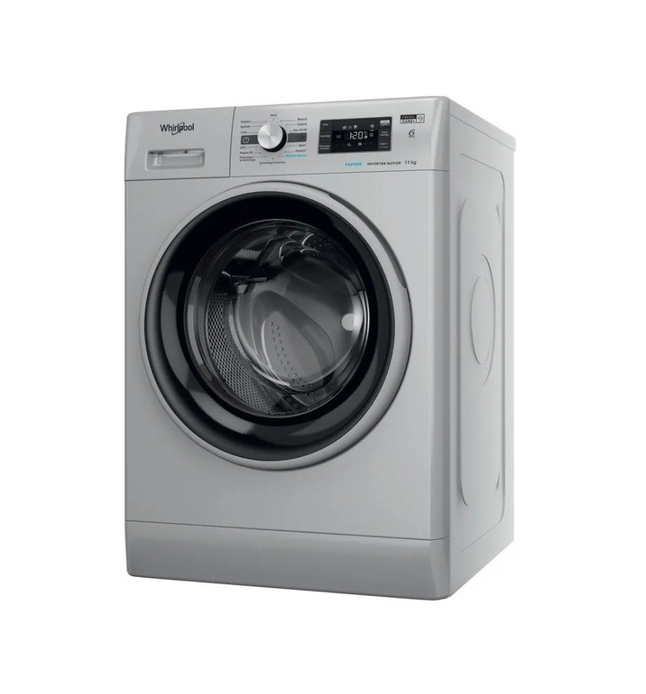 Whirlpool FFB 116 SILVER IT Lavatrice carica frontale: 11Kg | Classe A | 14 Programmi  | Silver