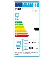Indesit IFW 65Y0IX IX Forno elettrico a incasso: 66 lt | 5 Funzioni | Classe A