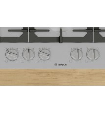 Bosch Serie 6 PCS7A5I90 Piano Cottura a gas: 5 Fuochi | 75 cm | Inox | Griglie in Ghisa