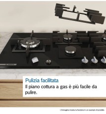 Bosch Serie 6 PCS7A5I90 Piano Cottura a gas: 5 Fuochi | 75 cm | Inox | Griglie in Ghisa