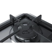 Bosch Serie 4 PGH6B5B90 Piano Cottura a gas: 4 Fuochi | 60 cm | Inox | Griglie in Ghisa