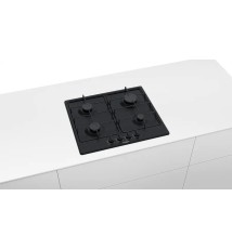 Bosch Serie 4 PGP6B6B80 Piano Cottura a gas: 4 Fuochi | 60 cm | Smaltato Nero
