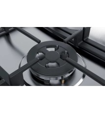 Bosch Serie 4 PGQ7B5B90 Piano Cottura a gas: 5 Fuochi | 75 cm | Inox | Griglie in Ghisa