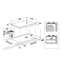 Hotpoint PCN 750 T (AV) R HA Piano Cottura a gas: 5 Fuochi | 75 cm | Avena|