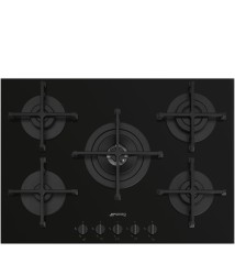 Smeg PV275B Piano Cottura a gas: 5 Fuochi | 72 cm | Vetro Nero