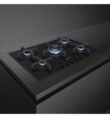Smeg PV275B Piano Cottura a gas: 5 Fuochi | 72 cm | Vetro Nero
