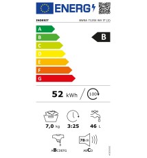 Indesit BWSA 7125X WV IT Lavatrice carica frontale: 7Kg | Classe B| Slim | 1200 Rpm