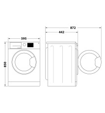 Hotpoint RSSG R527 B IT Lavatrice carica frontale: 7Kg | Classe B| Slim | 1200 Rpm