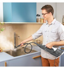 Polti SV610_STYLE Scopa a vapore 0,5 L 1500 W Grigio, Bianco