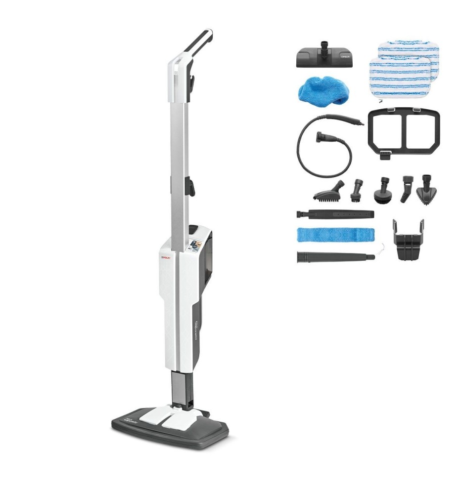 Polti SV610_STYLE Scopa a vapore 0,5 L 1500 W Grigio, Bianco