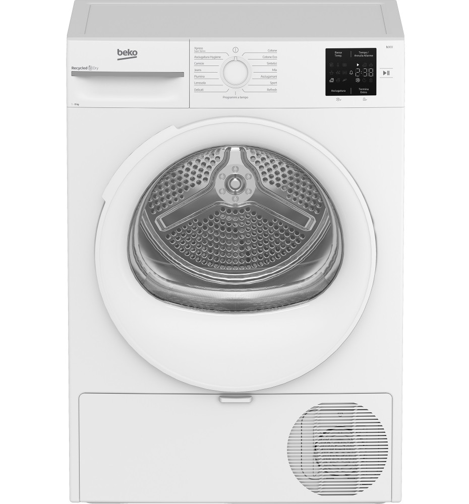 Beko BMT73EW Asciugatrice a Pompa di Calore 7Kg Inverter Vapore | Classe D | EcoGentle