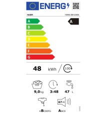 Haier HW90-SB1230N Serie 30 Lavatrice carica frontale: 9 Kg | Classe A | Direct Motion | 1200 Rpm