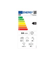 Beko WUXS61032WI-IT Lavatrice carica frontale Slim: 6 Kg | Classe D | 15 Programmi | 1000 Rpm