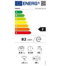 Indesit EWC 61051 W IT N Lavatrice carica frontale: 6Kg | Classe F| 16 Programmi | 1000 Rpm